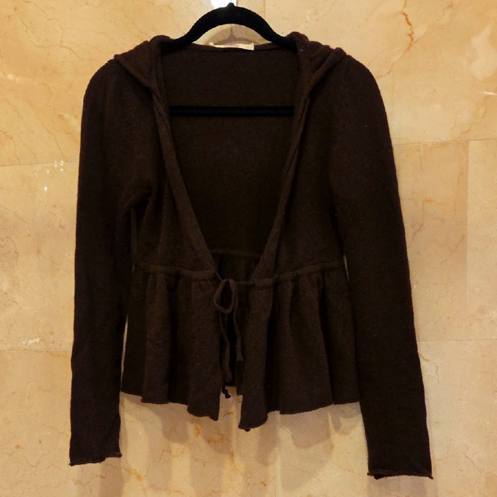 Women's JUCCA BROWN CASHMERE & WOOL SWEATER ITALY SIZE M $199